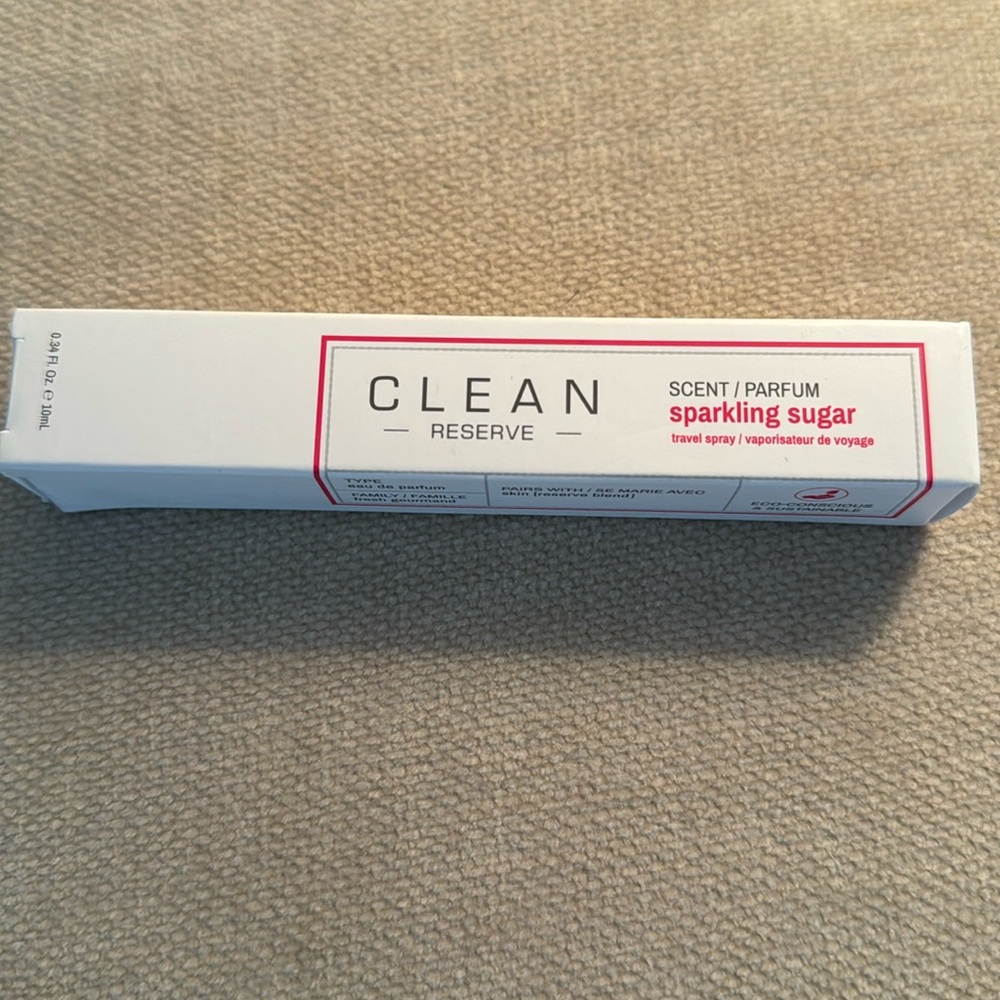 NIB CLEAN Reserve Sparkling Sugar Travel Spray scent parfum - Picture 2 of 3